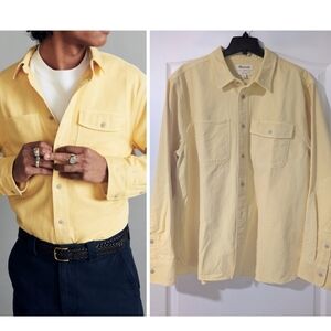 NWT Madewell | Garment-Dyed Work Shirt In Yellow